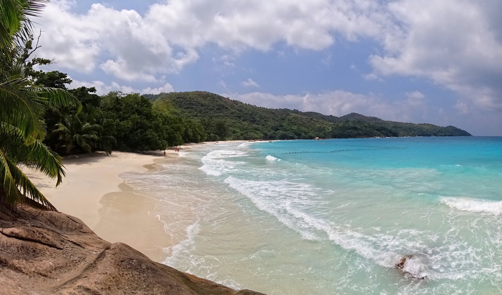 Anse Lazio Praslin — pristine white sand and palm-fringed turquoise bay, Seychelles